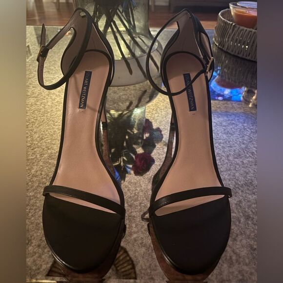 Stuart Weitzman Nudistsong Stiletto Sandal Heels - Picture 4 of 9